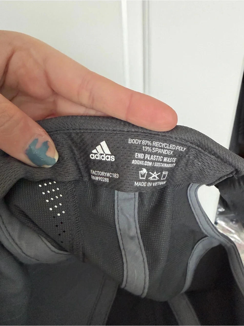 adidas Gray Cap with Coral Logo Accent